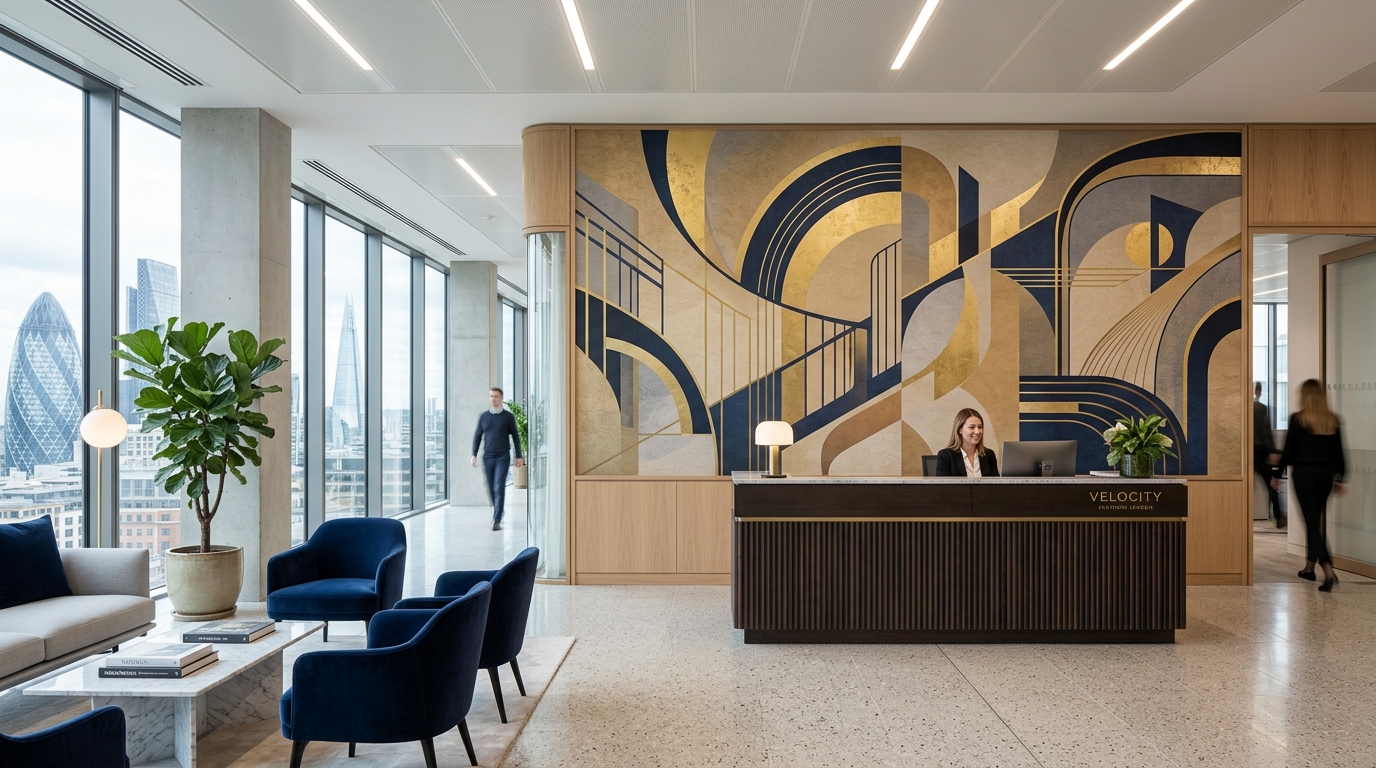 Lavin Wall Studio corporate executive mural in London