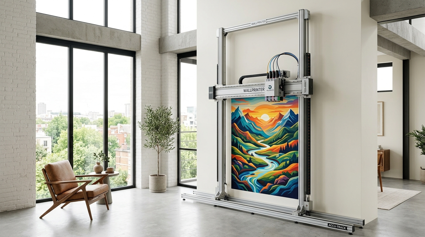 Lavin Wall Studio vertical wall printing machine printing artwork directly on wall